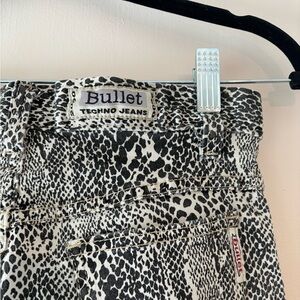 Bullet Techno Jeans vintage 90s snake print pants 29x31” Made In Canada